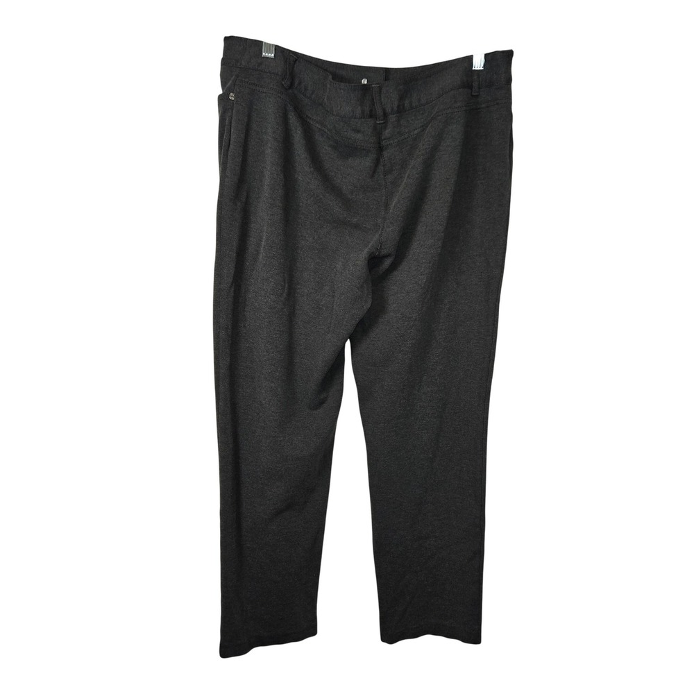 Talbots Womens Charcoal Gray Knit Straight Leg Trousers Pants Size 16